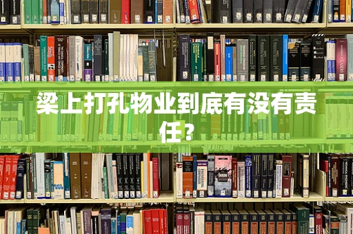 梁上打孔物业到底有没有责任？